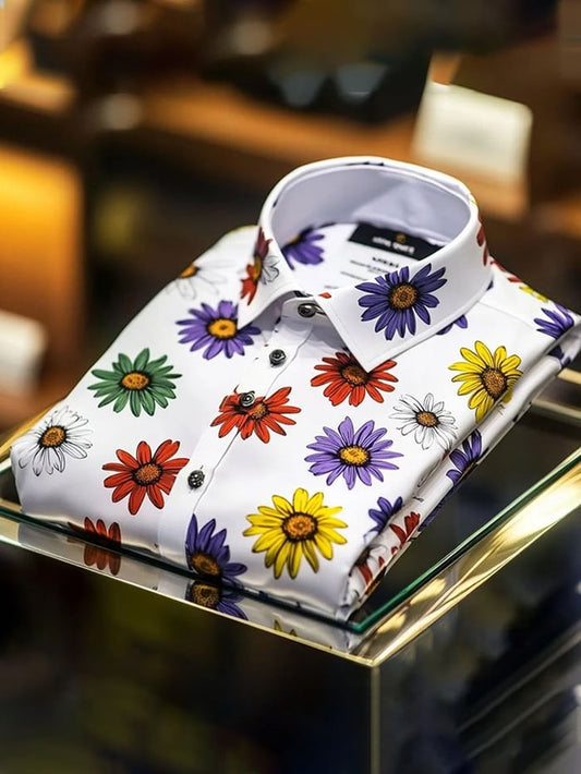 Men's Luxury Business Floral Print Shirt