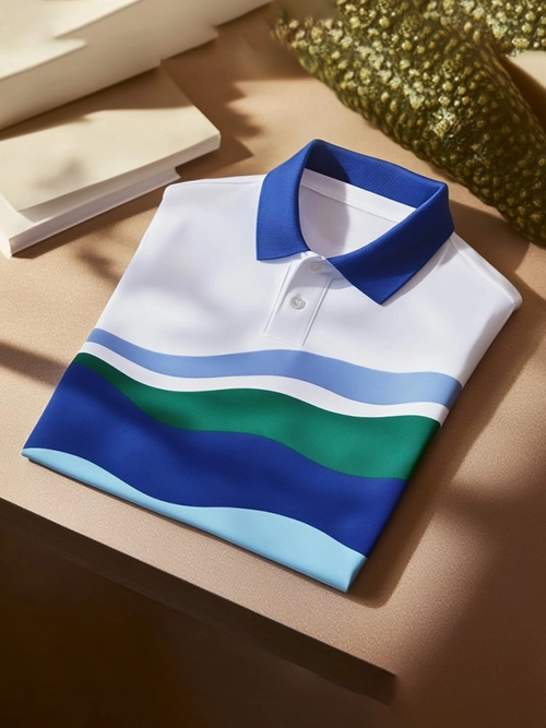 Men's Classic Business Button Short Sleeve Polo Shirt