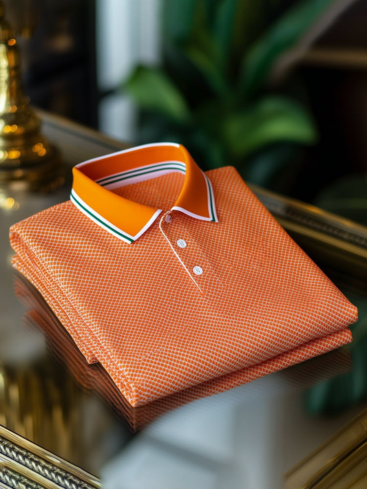 Men's Classic Business Button Short Sleeve Polo Shirt