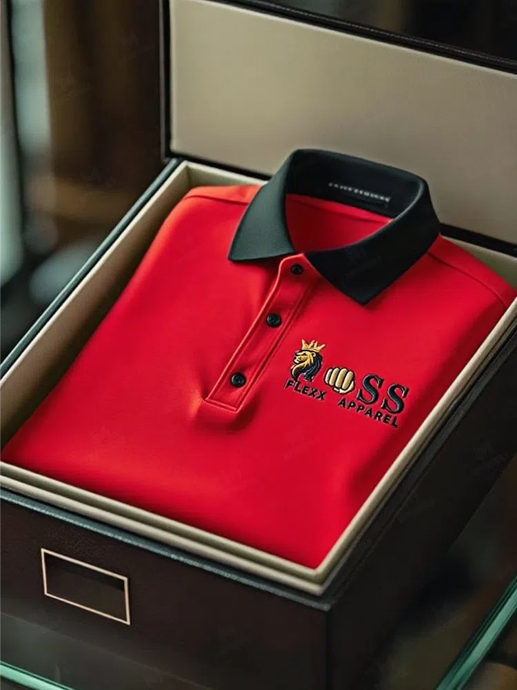 Men's Business Casual Short Sleeve Polo Shirt