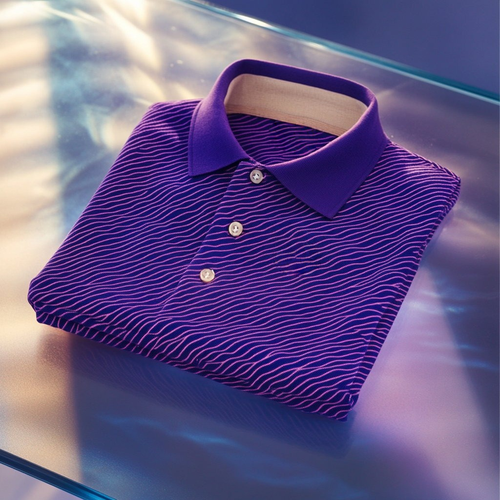 Men's Business Casual Embroidered   Button Short Sleeve Polo Shirt