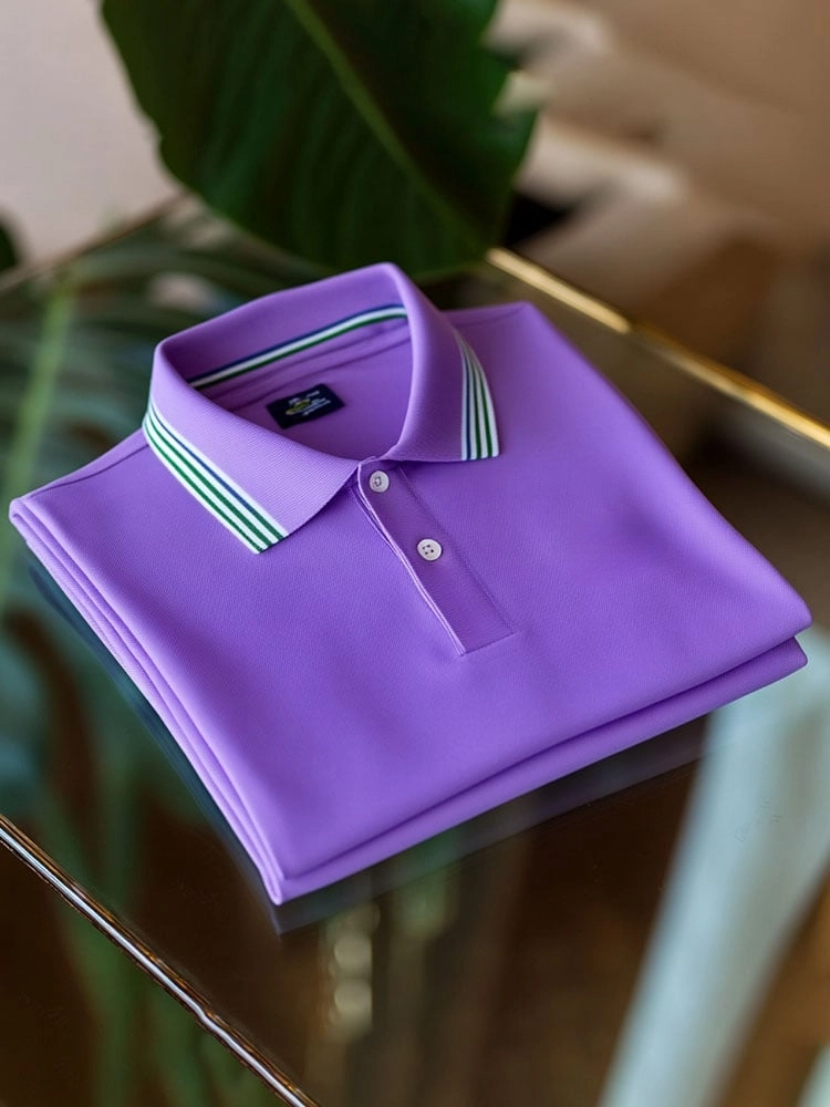 Men's Business Button-Down Short Sleeve Polo Shirt