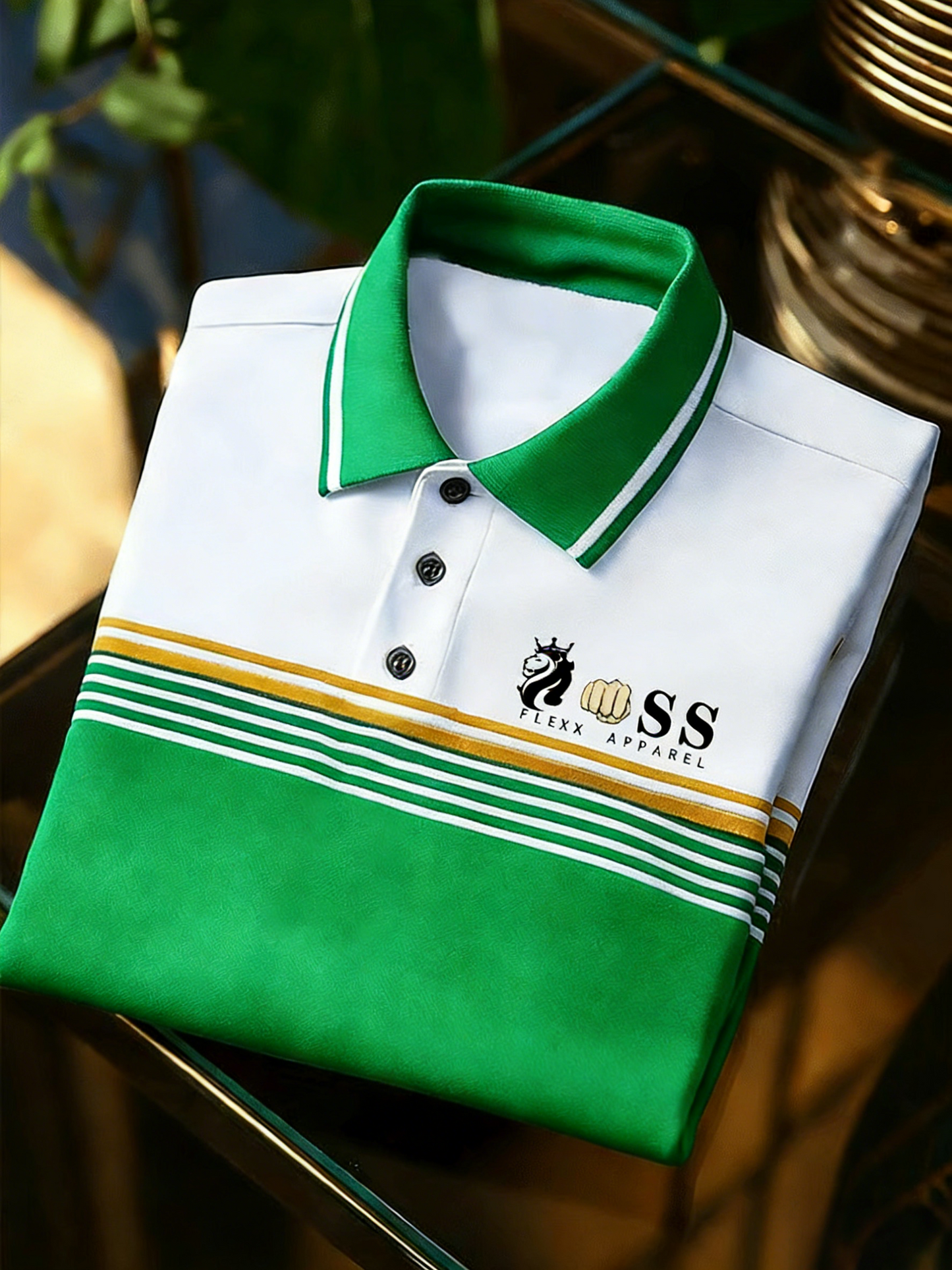 Men's Fashion Business Letter Printed Casual Short Sleeve Polo Shirt