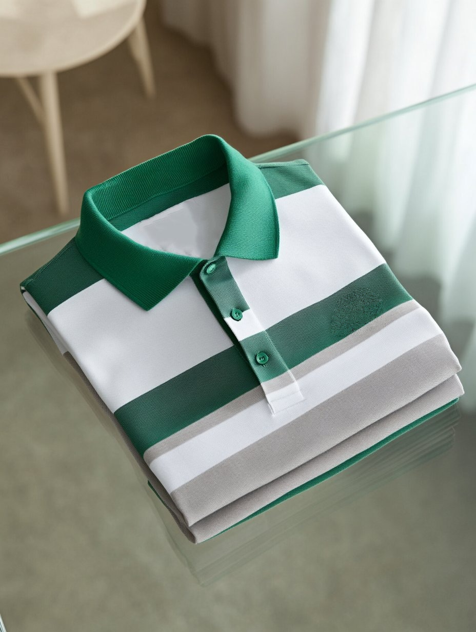 Men's Business Casual Button Short Sleeve Polo Shirt