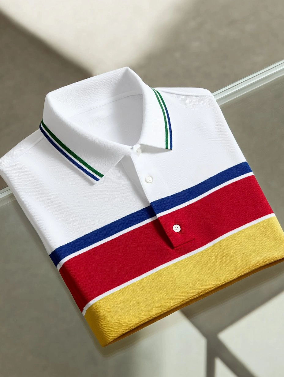 Men's Business Casual Button Short Sleeve Polo Shirt