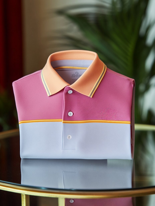 Men's Business Casual Button Short Sleeve Polo Shirt