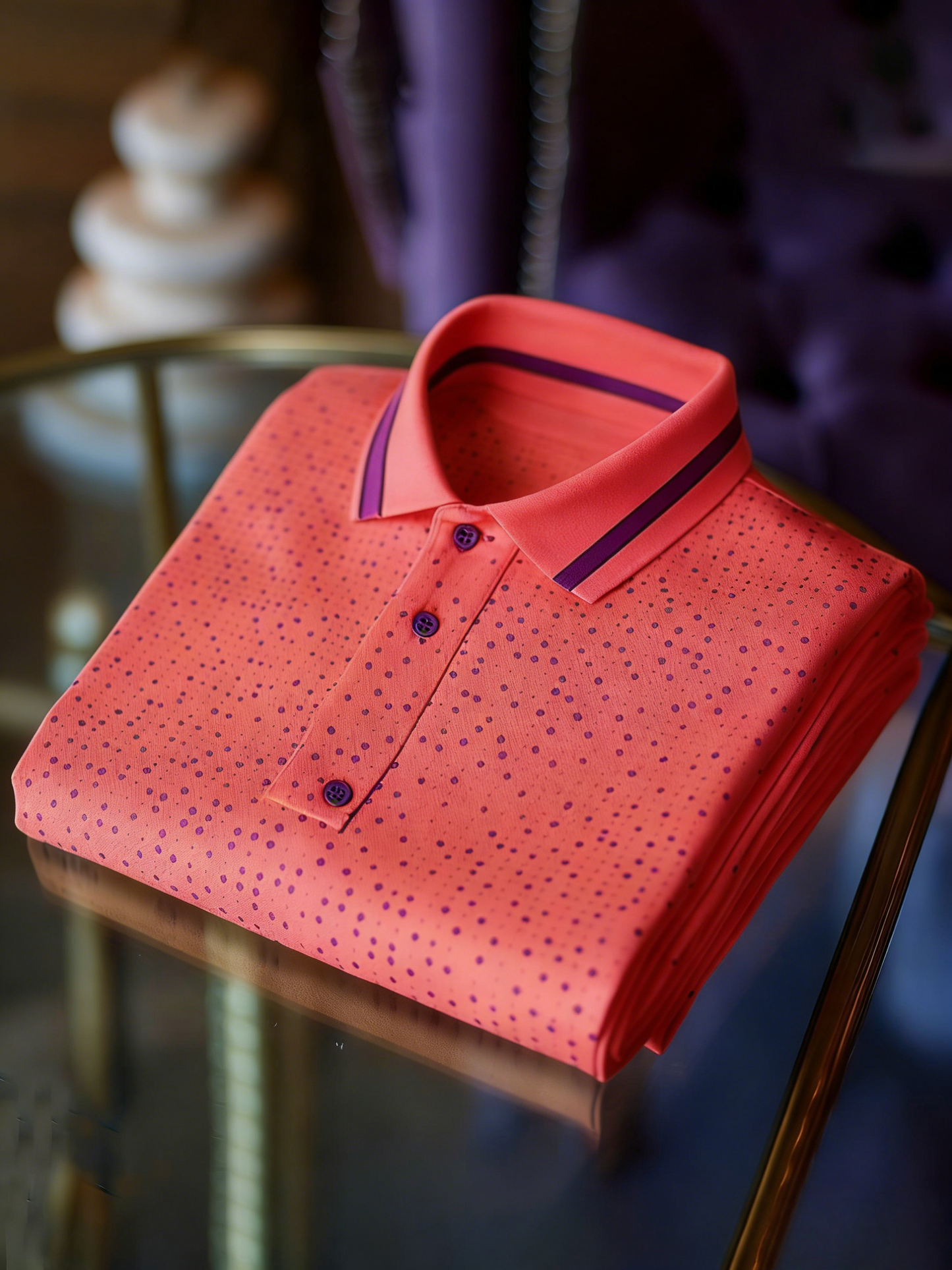 Men's Classic Business Logo Button Short Sleeve Polo Shirt