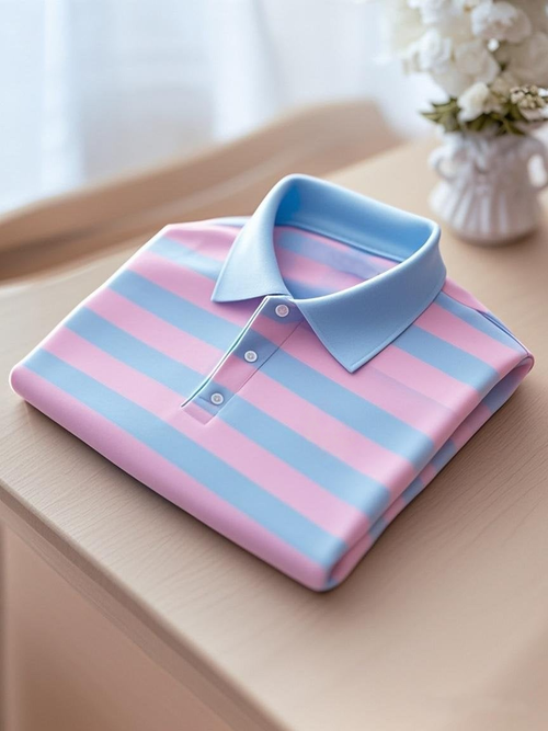 Men's Business Casual Button Short Sleeve Polo Shirt