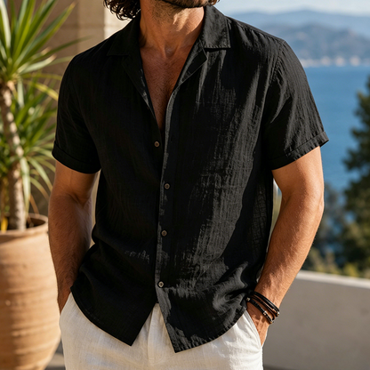 Fashioninprint Coastal Breeze Linen Camp Shirts