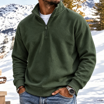 Mivanity Outdoor All-Terrain Zip-Front Polo Sweatshirt