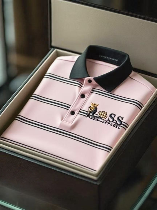 Men's Business Casual Short Sleeve Polo Shirt