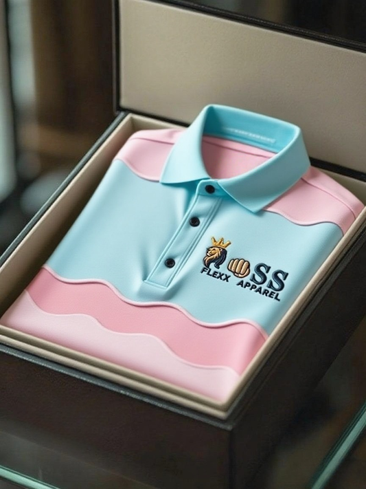 Men's Business Casual Short Sleeve Polo Shirt