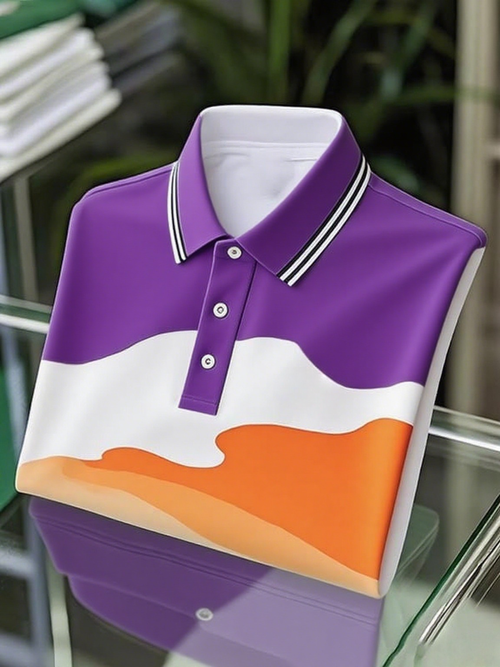 Men's Classic Business Short Sleeve Polo Shirt
