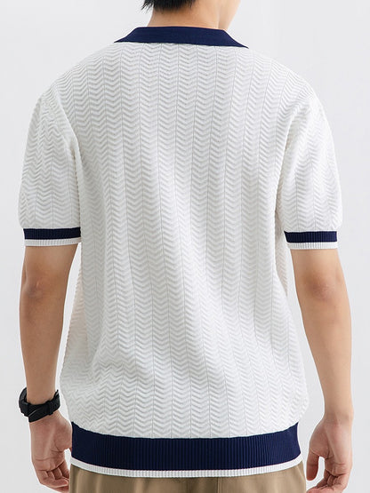 Men's Ice Silk Knitted Polo Shirt