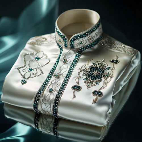Men's Satin Luxe Long Sleeve Button Down Shirt