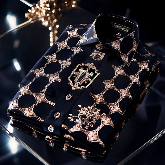 Men's Satin Luxe Long Sleeve Button Down Shirt