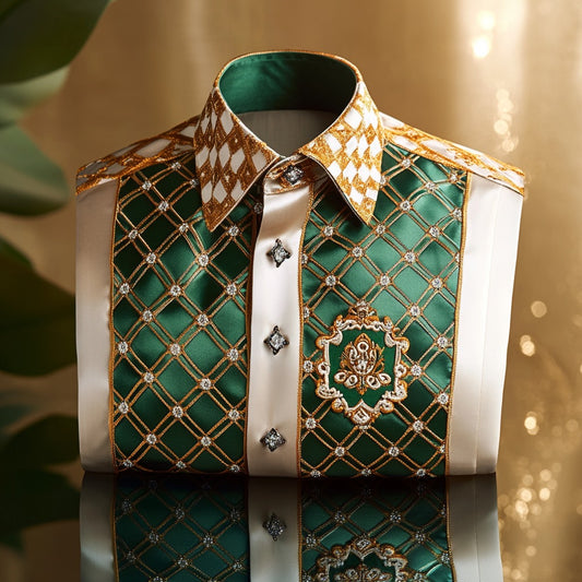 Men's Satin Luxe Long Sleeve Button Down Shirt