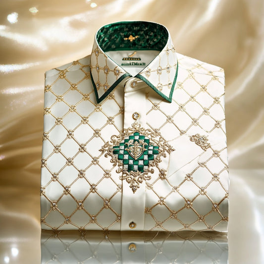 Men's Satin Luxe Long Sleeve Button Down Shirt