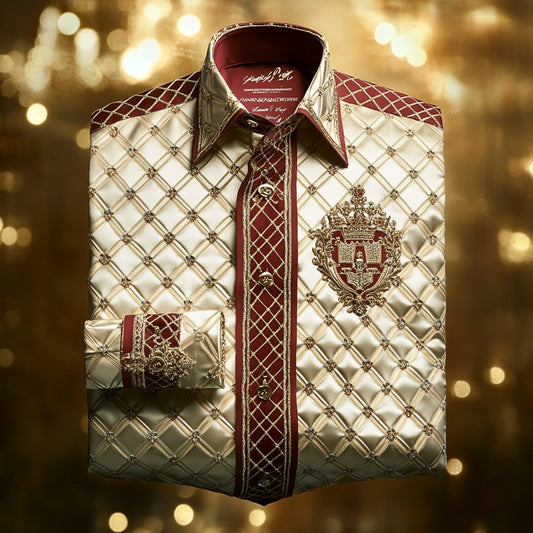 Men's Satin Luxe Long Sleeve Button Down Shirt