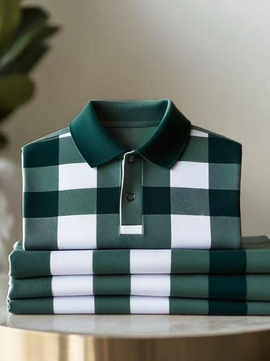 Men's Classic Business Short Sleeve Polo Shirt