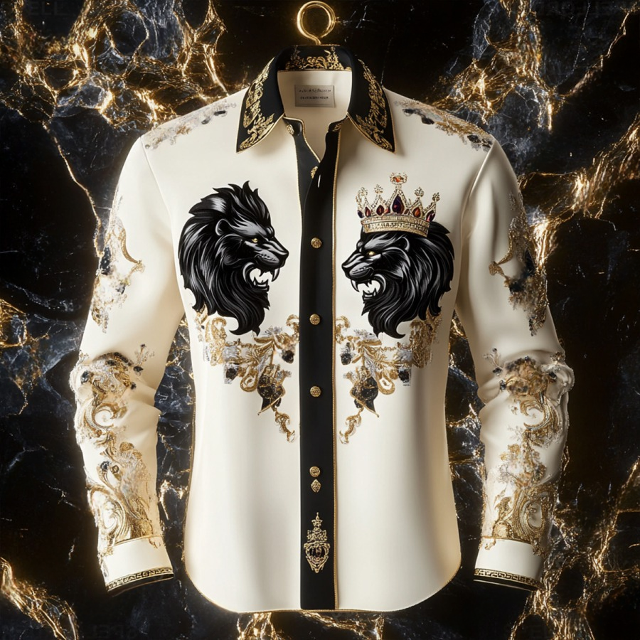 Men's Satin Luxe Long Sleeve Button Down Shirt