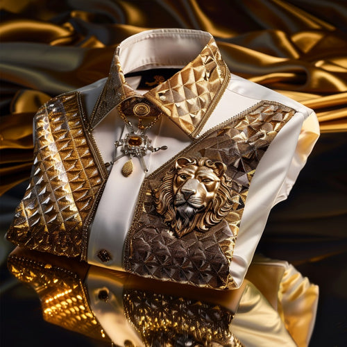 Men's Satin Luxe Long Sleeve Button Down Shirt