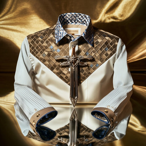 Men's Satin Luxe Long Sleeve Button Down Shirt