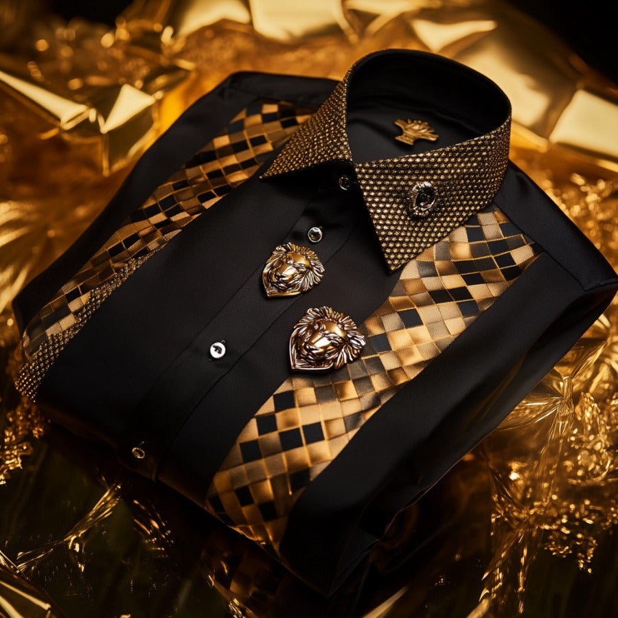 Men's Satin Luxe Long Sleeve Button Down Shirt