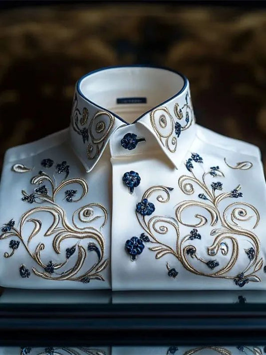 Men's Luxury Gorgeous Print Long Sleeve Shirt