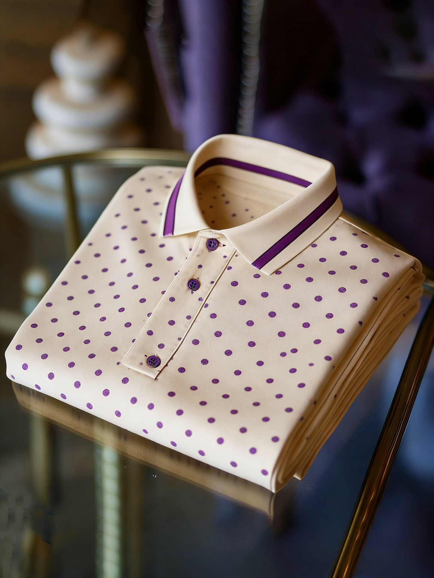 Men's Classic Business Button Short Sleeve Polo Shirt