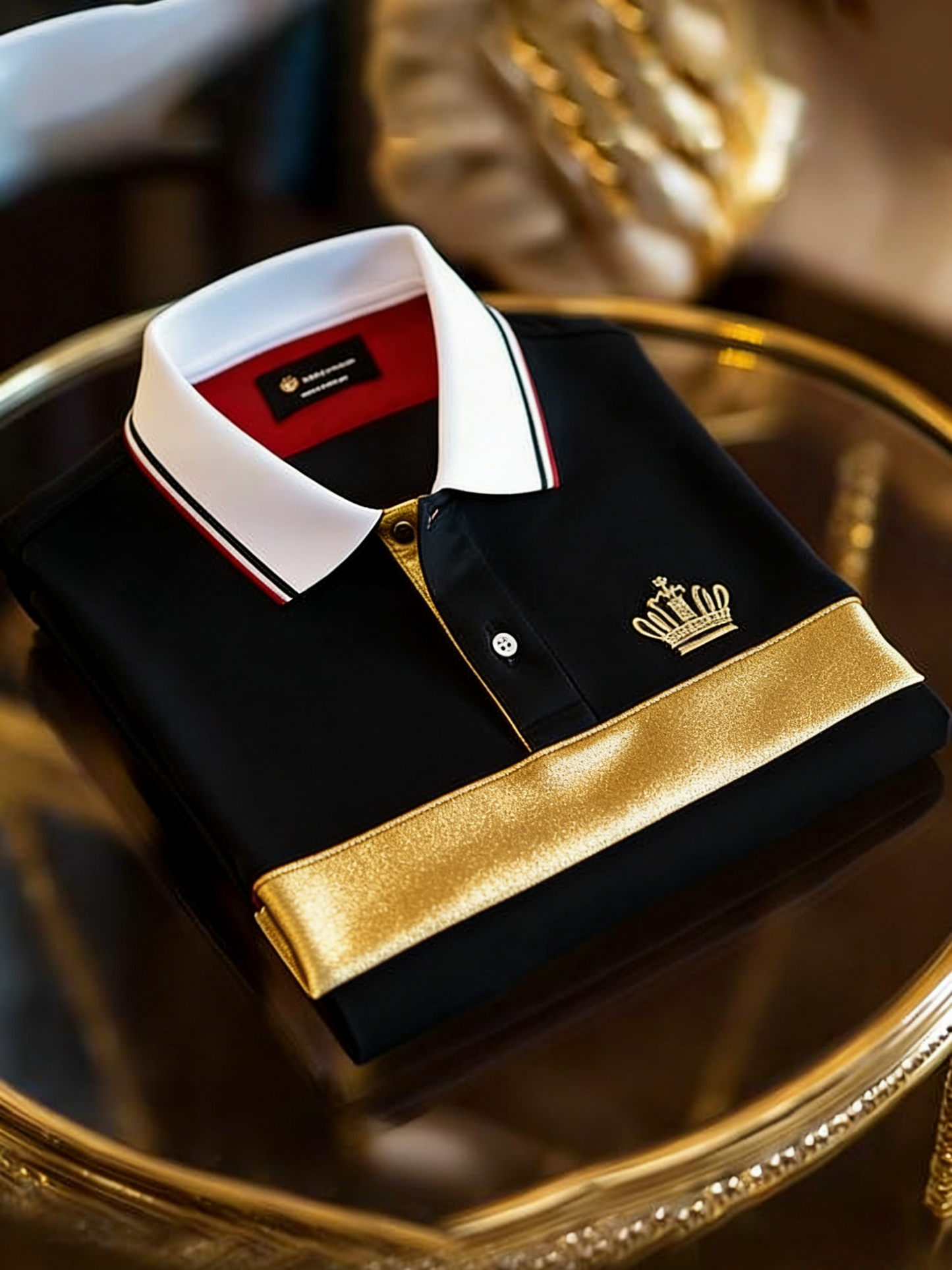 Men's Classic Business Button Short Sleeve Polo Shirt