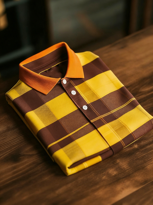 Men's Classic Business Button Short Sleeve Polo Shirt