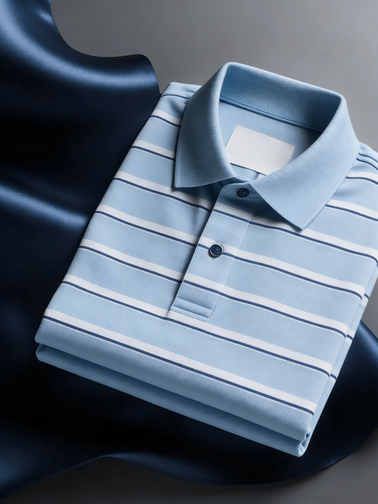 Men's Classic Business Button Short Sleeve Polo Shirt