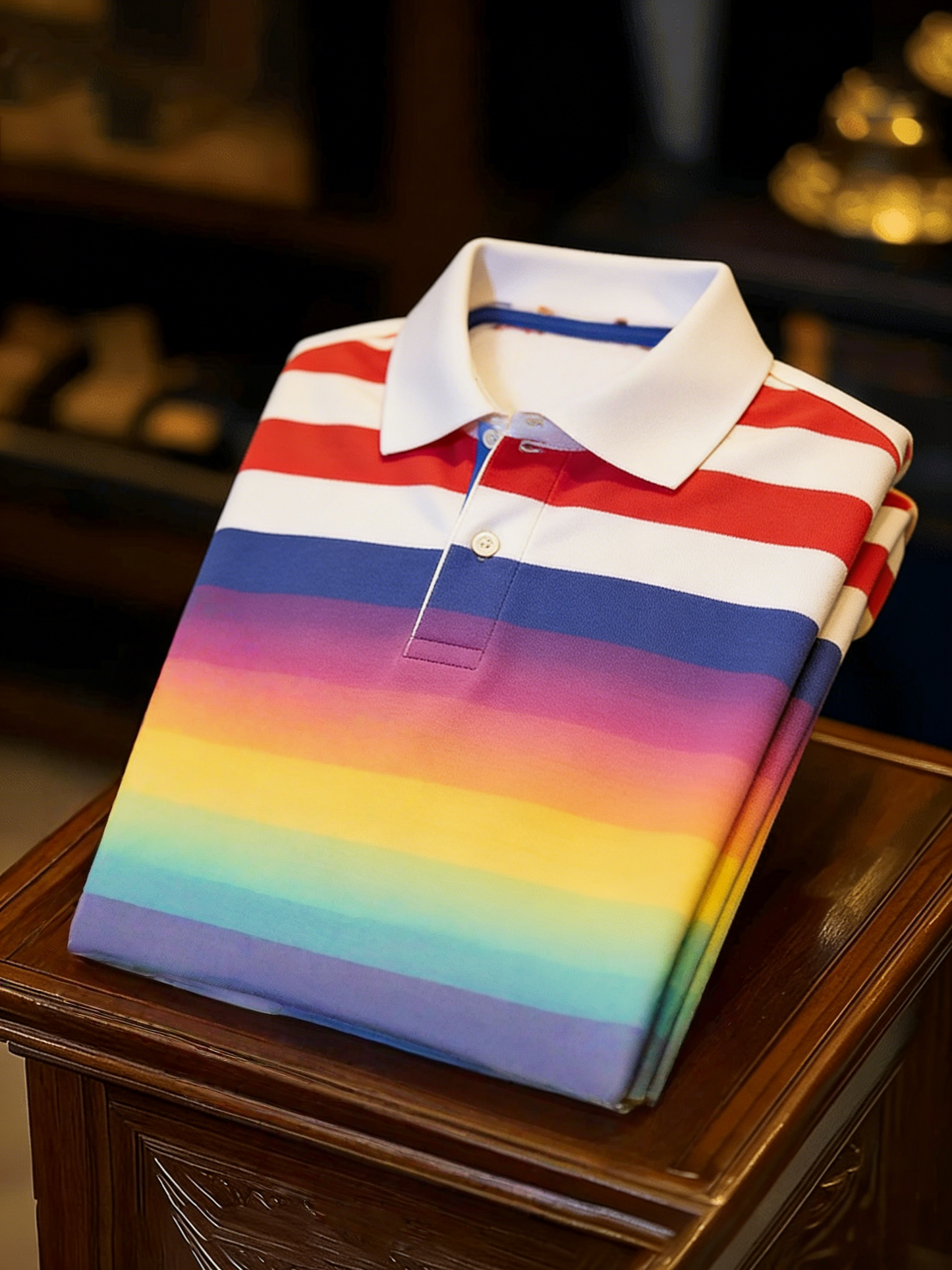Men's Classic Business Button Short Sleeve Polo Shirt