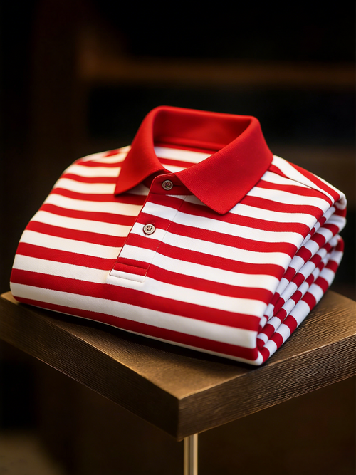 Men's Classic Business Button Short Sleeve Polo Shirt