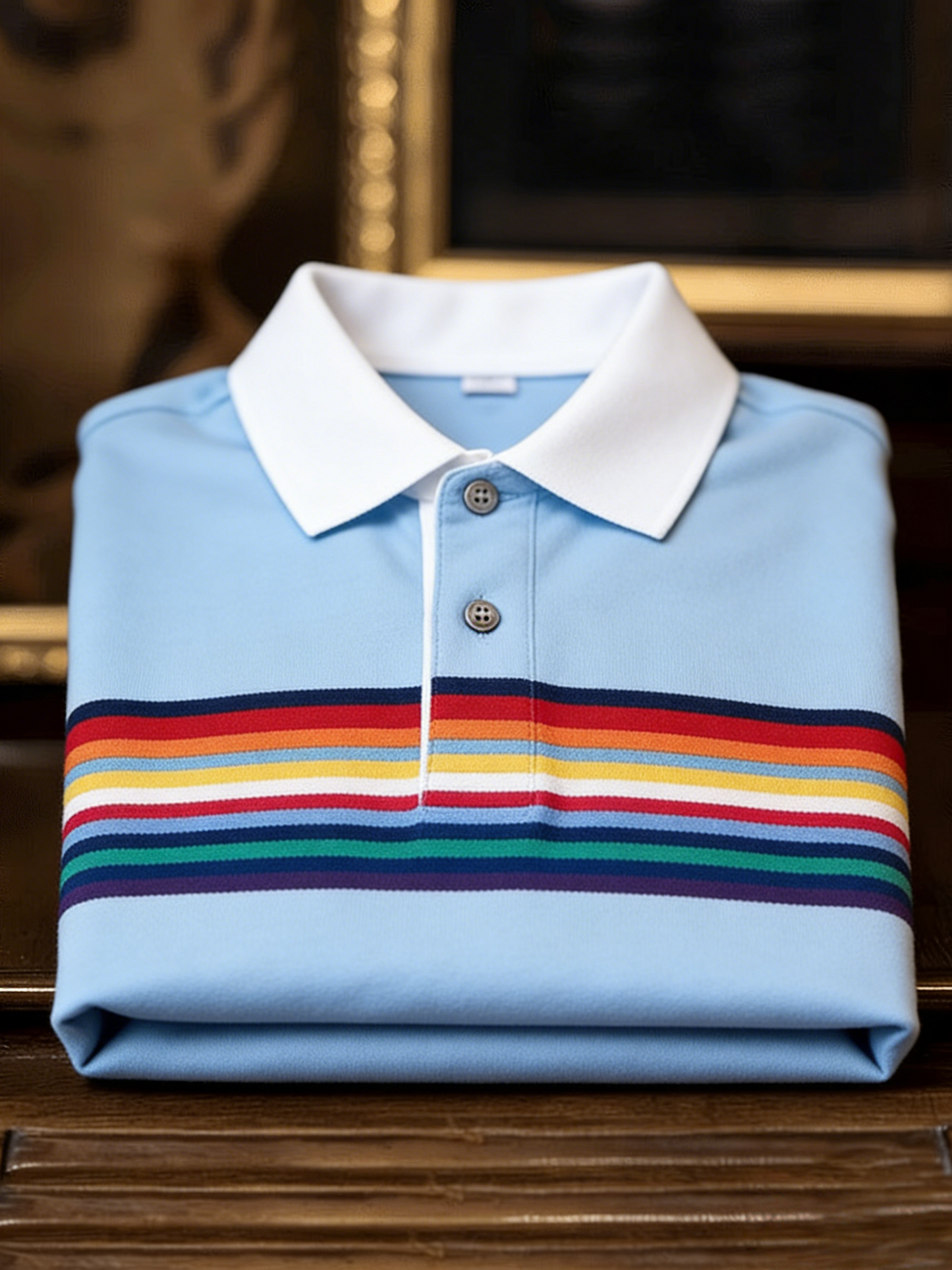 Men's Classic Business Button Short Sleeve Polo Shirt