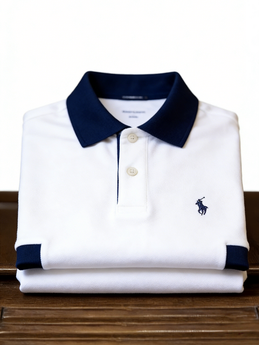 Men's Classic Business Button Short Sleeve Polo Shirt