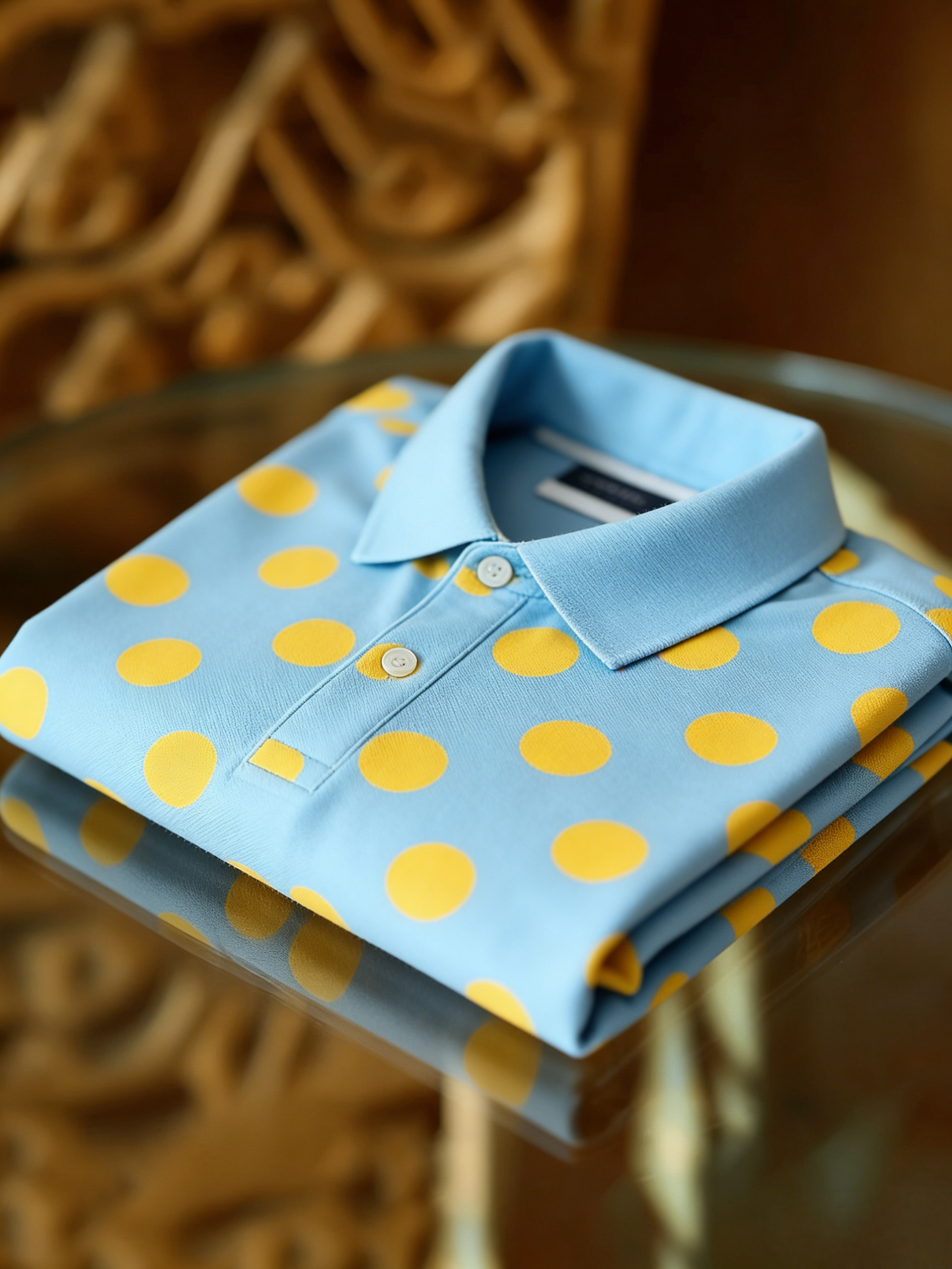 Men's Classic Business Button Short Sleeve Polo Shirt