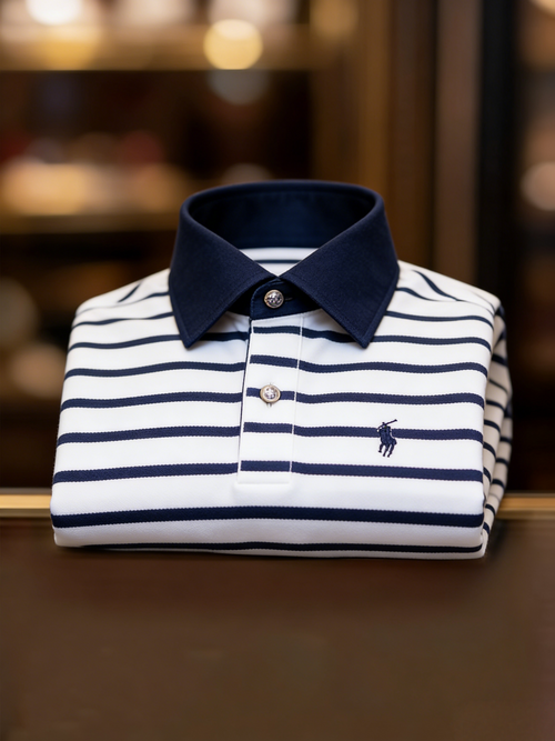 Men's Classic Business Button Short Sleeve Polo Shirt
