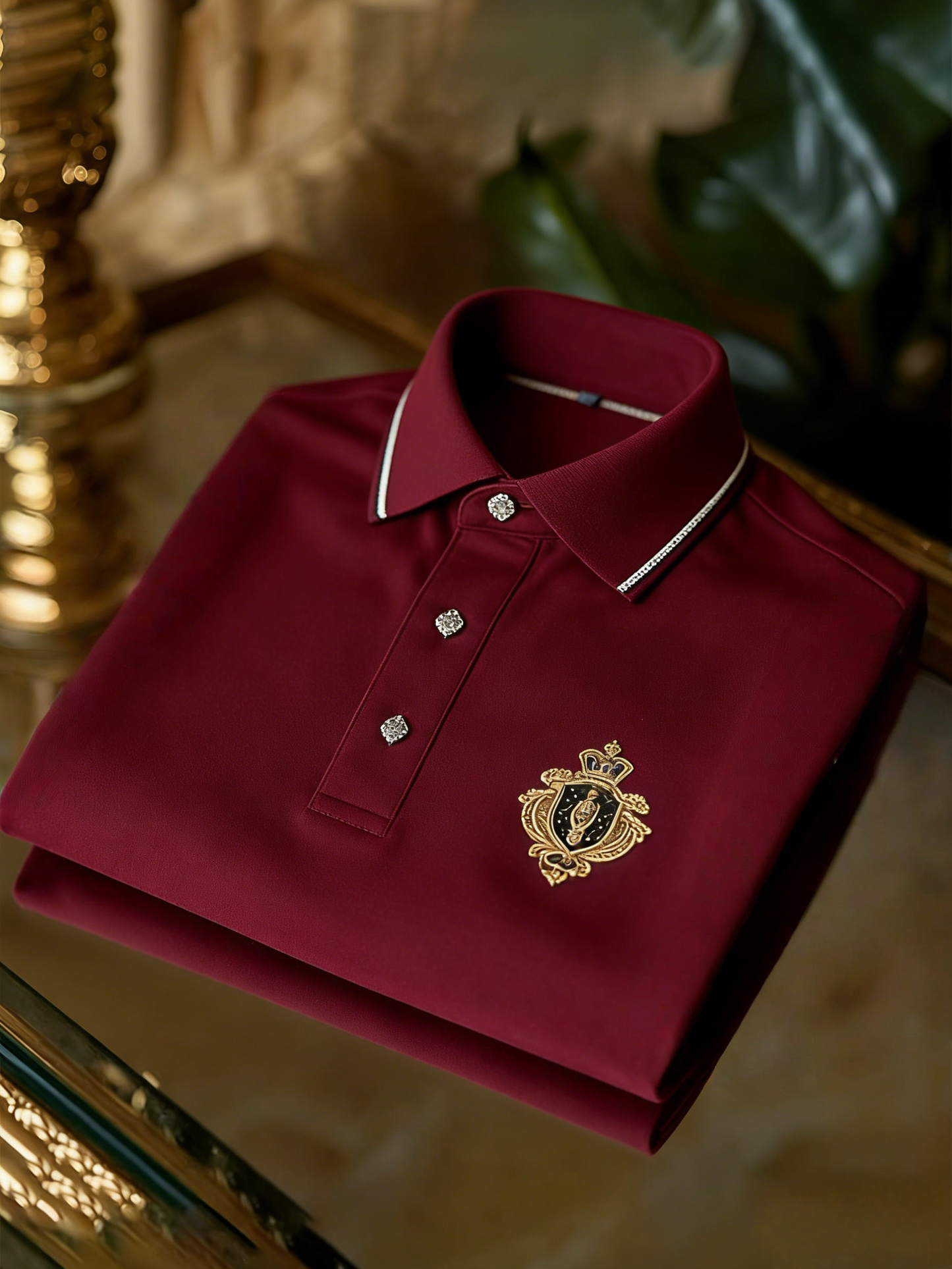 Men's Classic Business Button Short Sleeve Polo Shirt