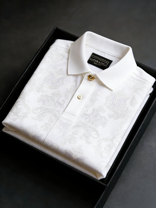 Men's Classic Business Button Short Sleeve Polo Shirt