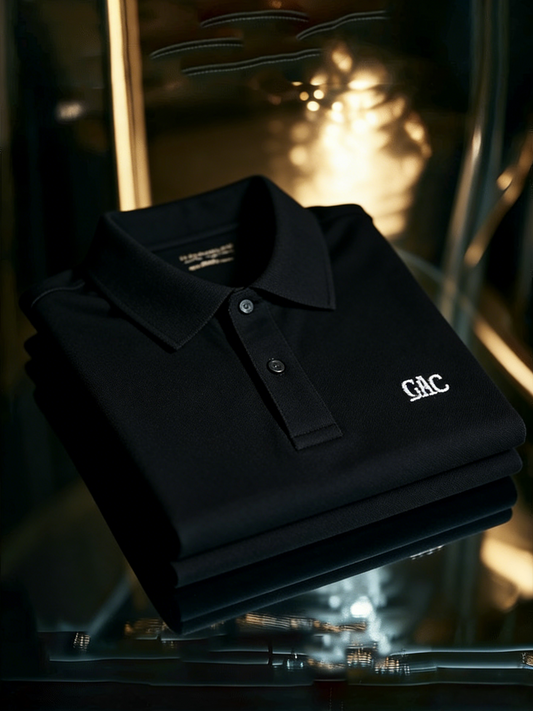 Men's Classic Business Button Short Sleeve Polo Shirt