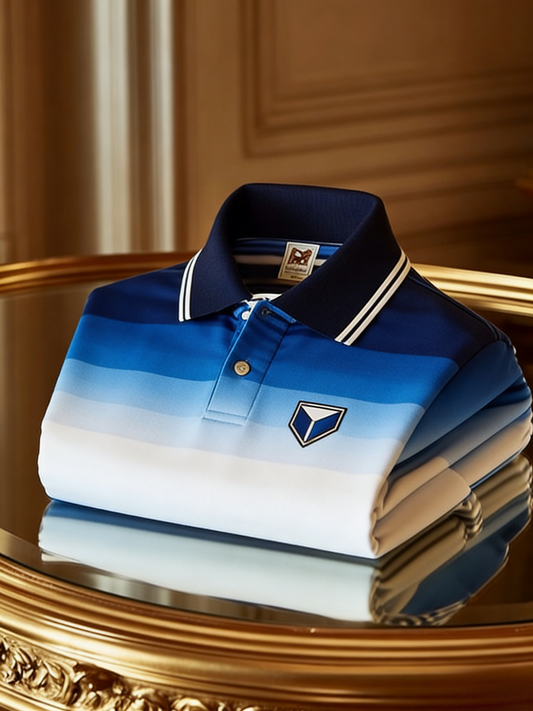 Men's Classic Business Button Short Sleeve Polo Shirt