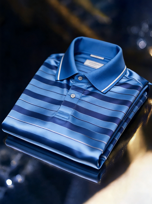Men's Classic Business Button Short Sleeve Polo Shirt