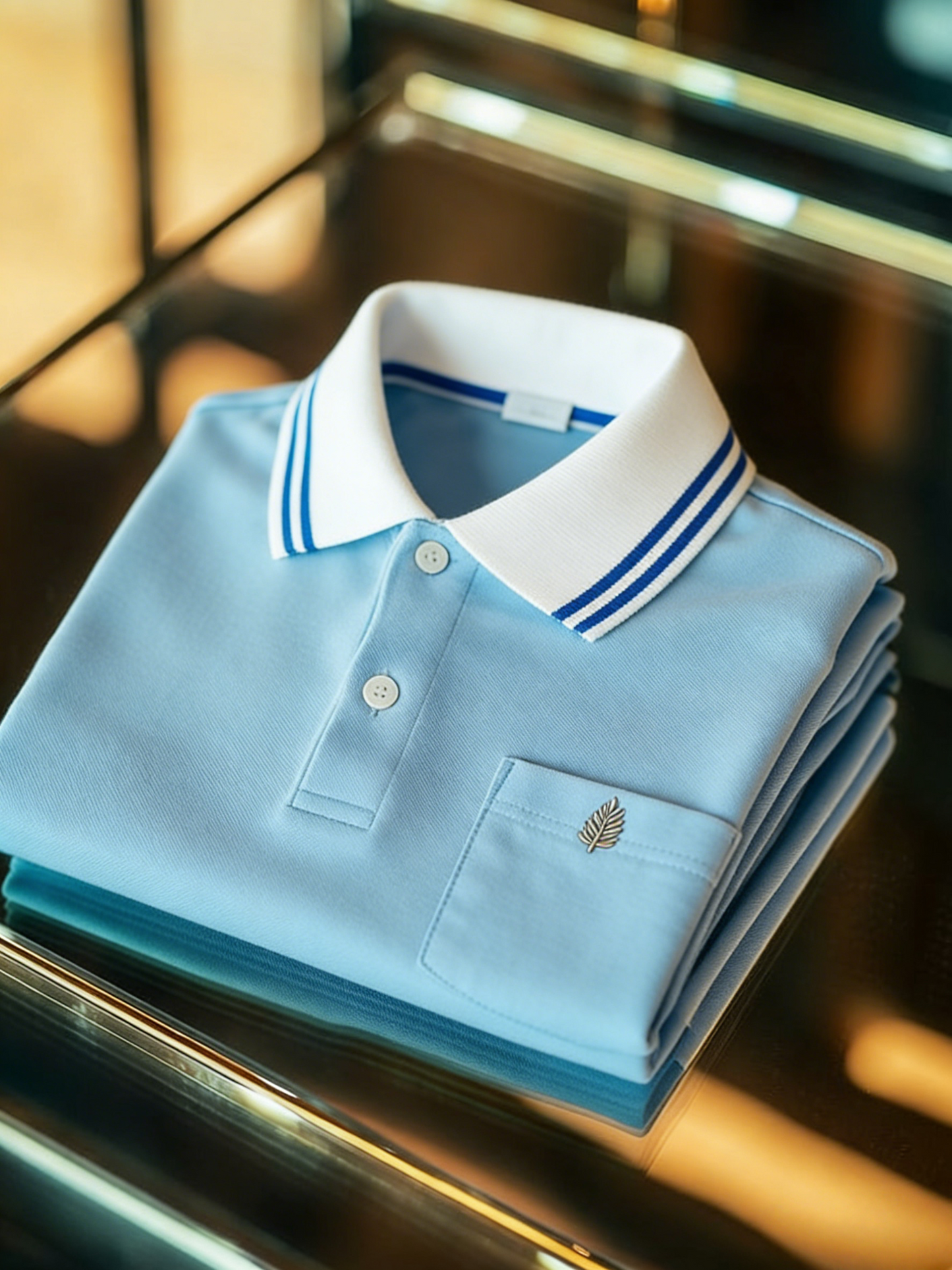 Men's Classic Business Button Short Sleeve Polo Shirt