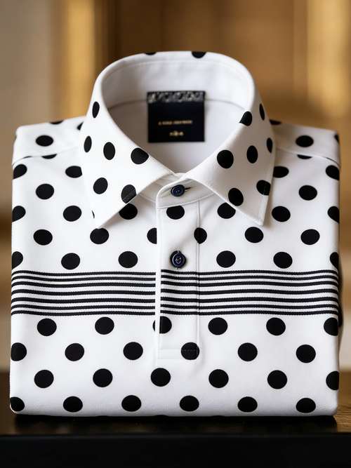 Men's Classic Business Button Short Sleeve Polo Shirt