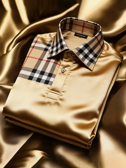 Men's Classic Business Button Short Sleeve Polo Shirt