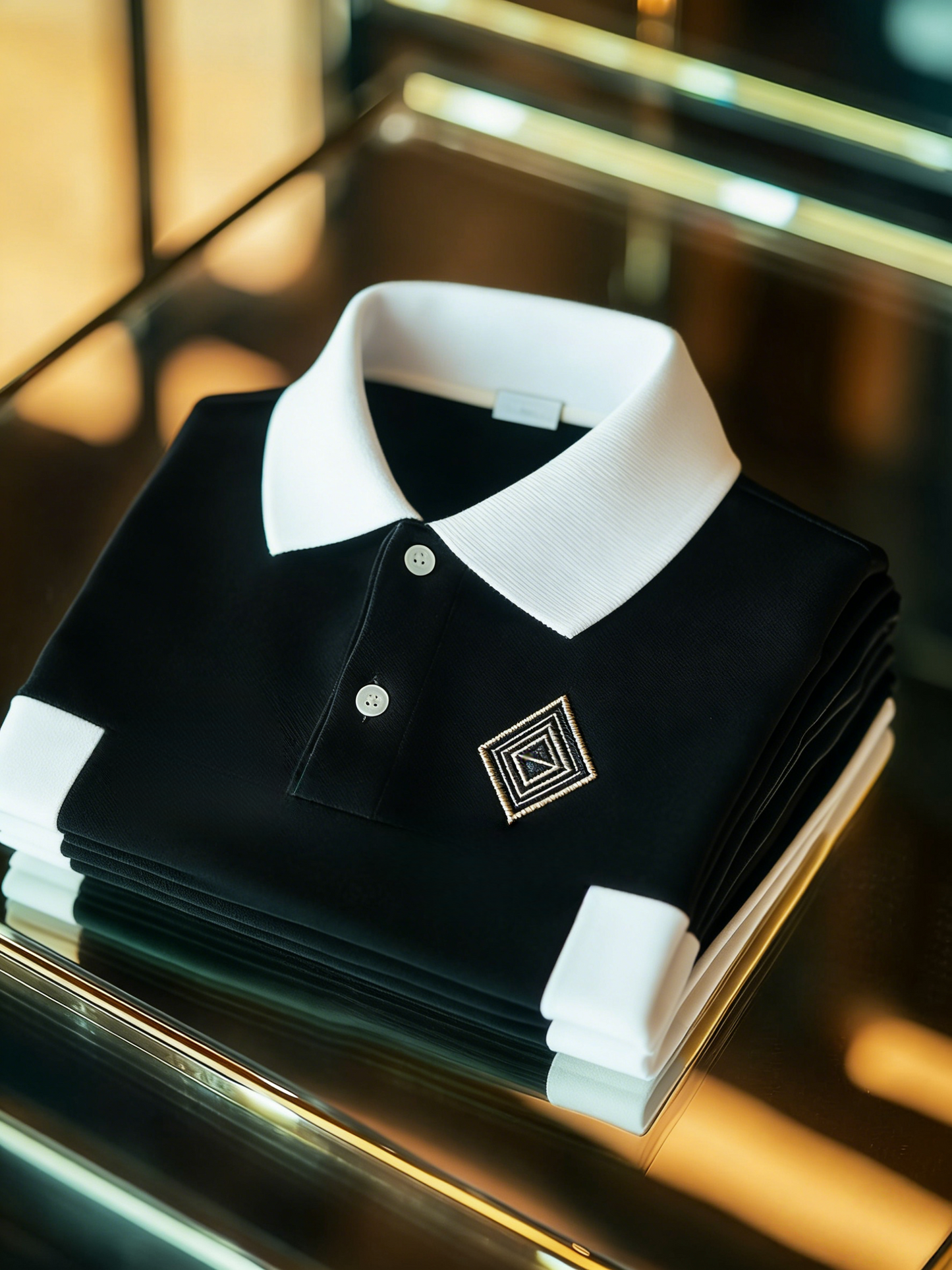 Men's Classic Business Button Short Sleeve Polo Shirt