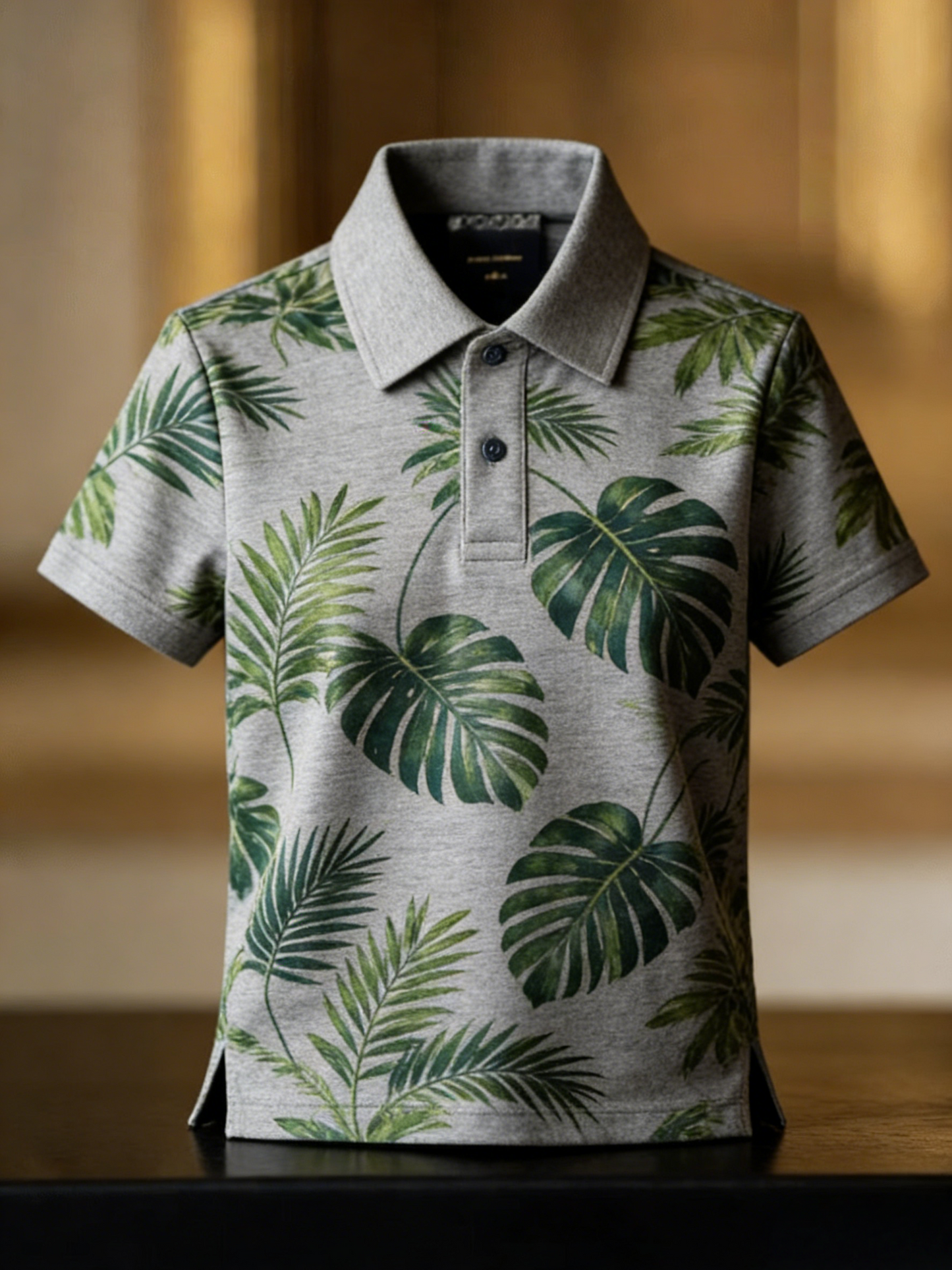 Men's Classic Business Button Short Sleeve Polo Shirt
