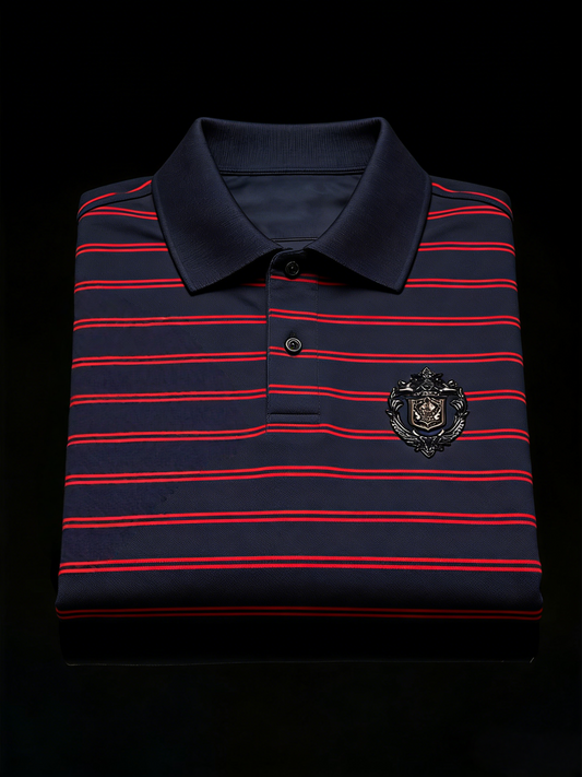 Men's Classic Business Button Short Sleeve Polo Shirt